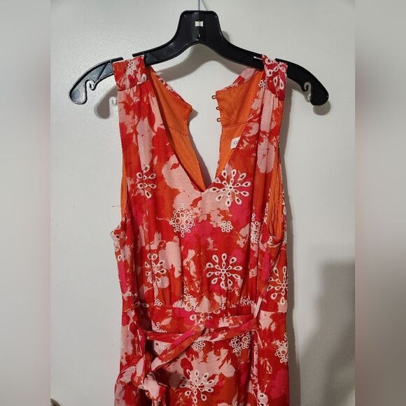 Calvin Klein Women's V Maxi Dress with Self Belt and Back Neck Keyhole size 10 - Picture 8 of 9